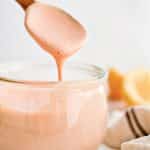 Pinterest Pin image for Comeback Sauce Recipe with one image and text overlay.