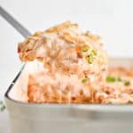 Pinterest Pin image for King Ranch chicken Casserole with one image and text overlay.