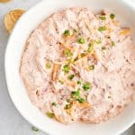 Pinterest Pin image for boat dip recipe with one image and text overlay.