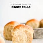 Pinterest Pin image for Yeast Rolls with one image and text overlay.