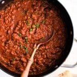 Pinterest Pin image for ground turkey chili recipe with one image and text overlay.