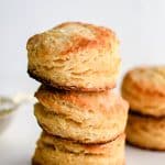 Pinterest Pin image for buttermilk biscuits Recipe with one image and text overlay.