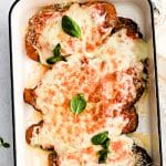 Pinterest Pin Image for the best chicken parmesan recipe with one image and text overlay.