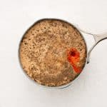 All BBQ sauce ingredients added to a saucepan before cooking.