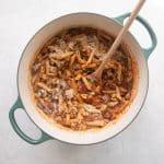 Heavy cream and Parmesan stirred into the cooked pasta