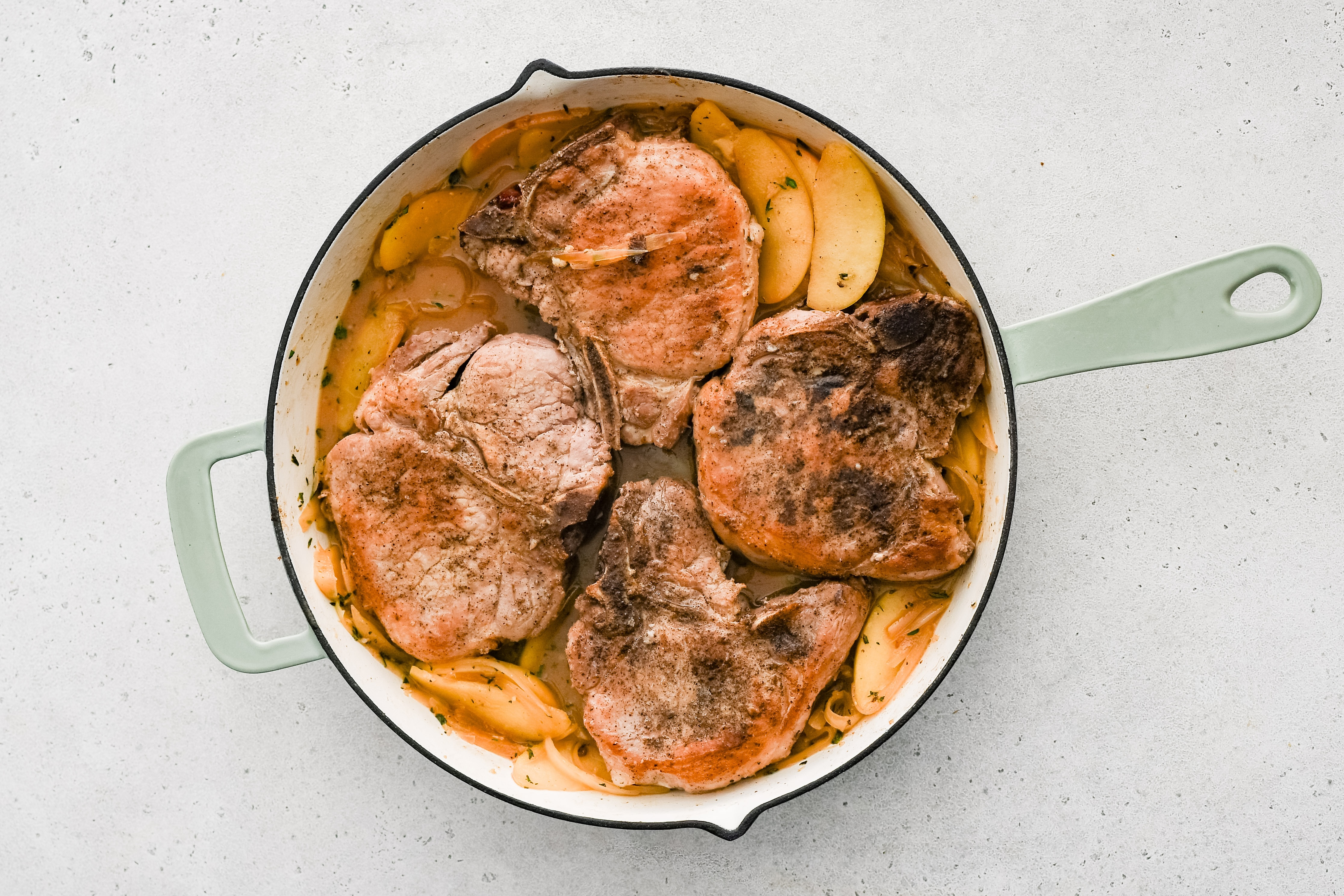 Pork Chops with Apples & Onions - The Forked Spoon