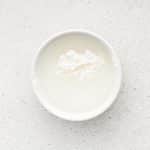 Cornstarch and water mixture in a small white bowl