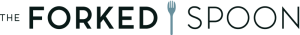 Logo of The Forked Spoon featuring a blue spork.